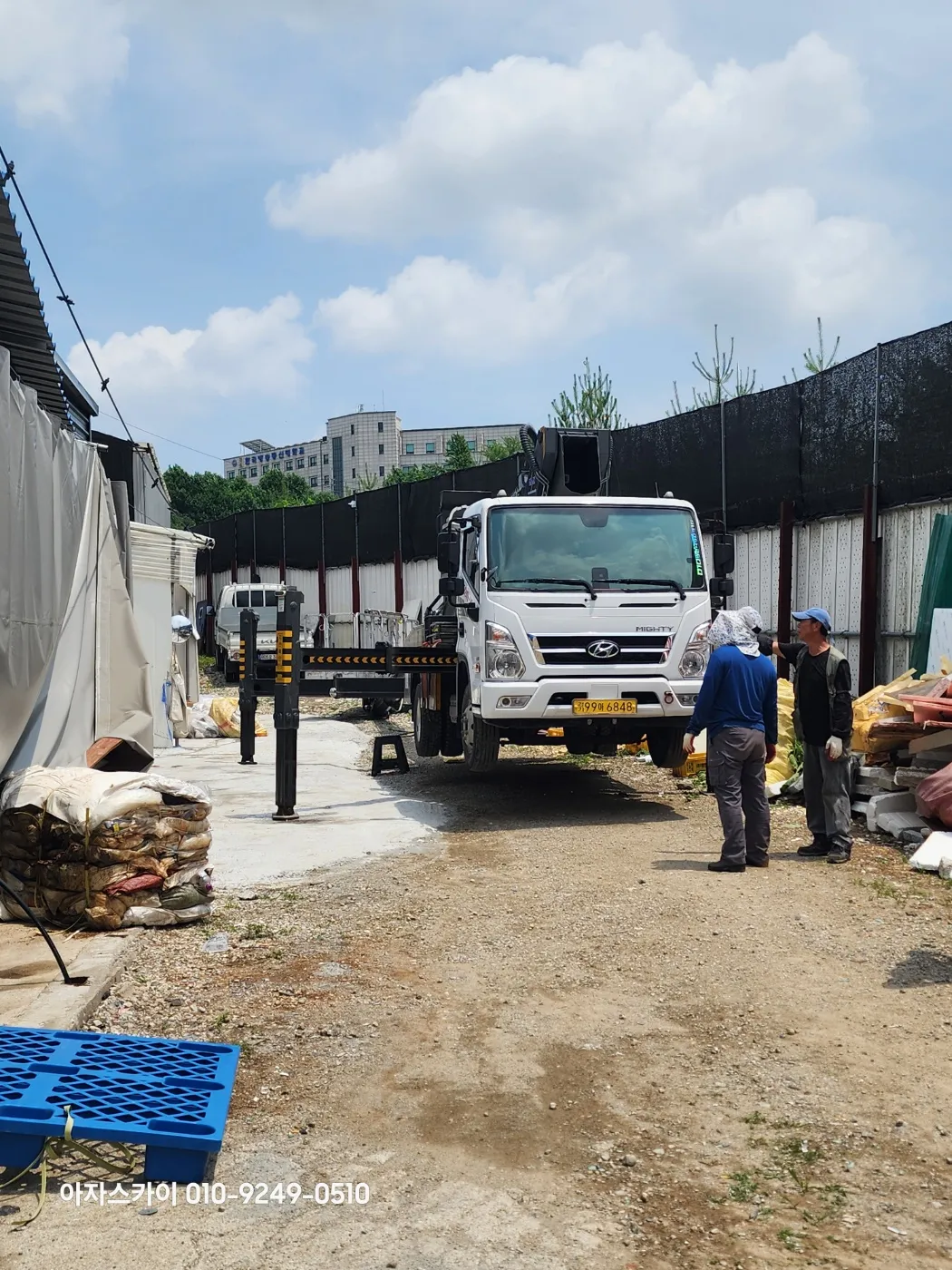 아산 스카이차 현장작업 1 - 고소작업 안전시공