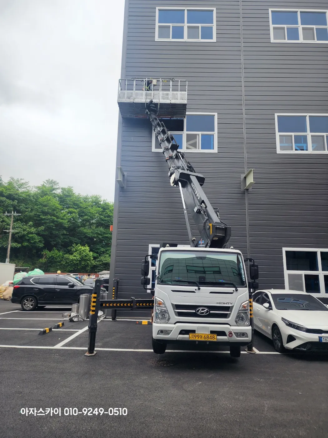 아산 스카이차 고소작업 현장 5